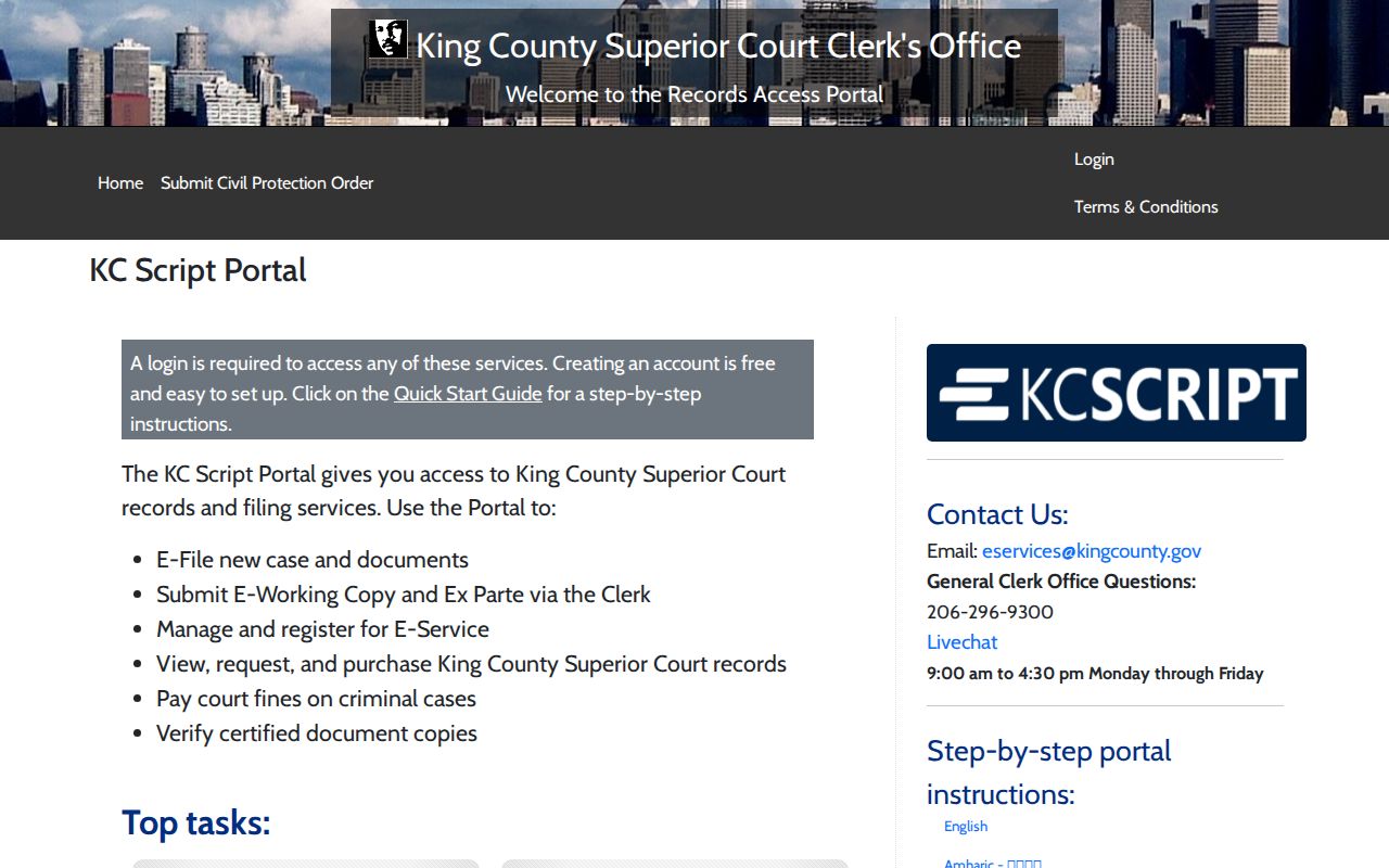 SeaTac residents directory Superior Court search